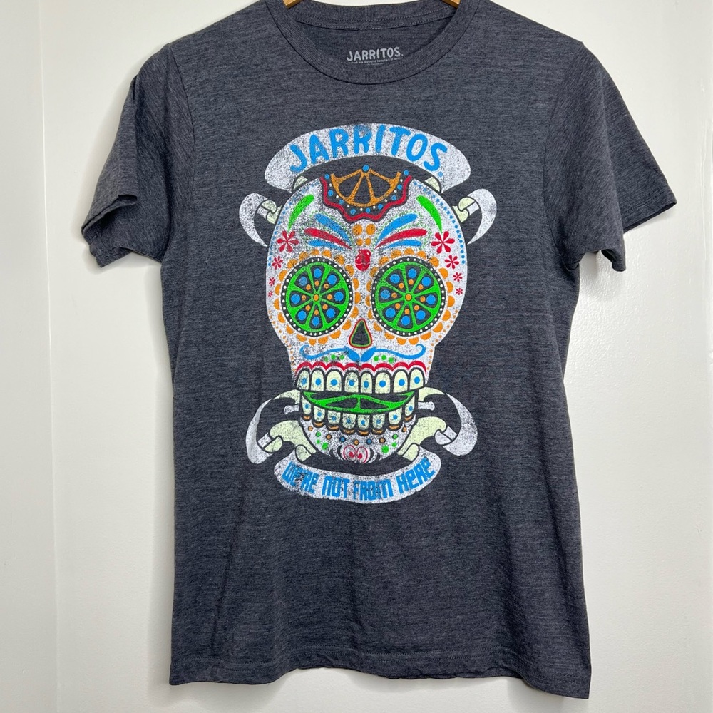 Jarritos Ripple Junction Sugar Skull T Shirt Gray Unisex See Measure Mexico